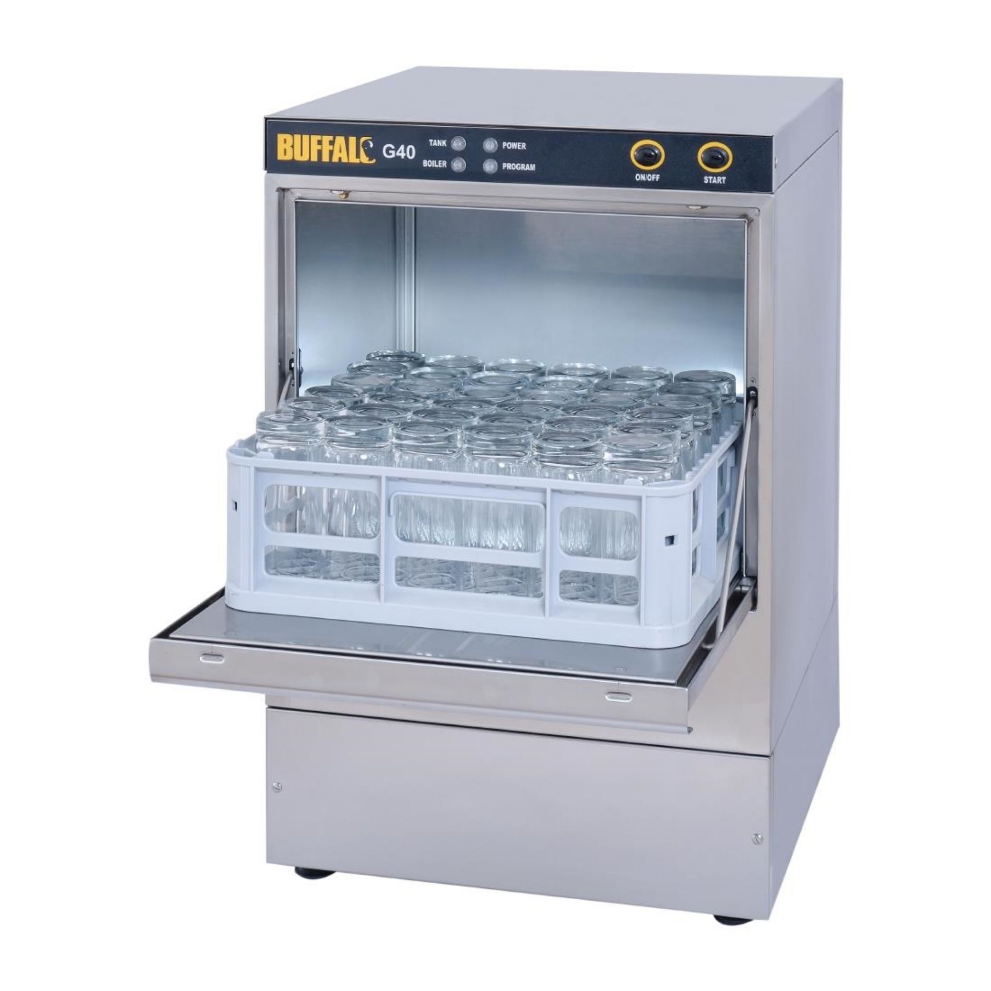 Picture of Buffalo Undercounter Glasswasher with Drain Pump 400x400mm Baskets