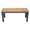 Picture of Bolero Rectangular Steel and Acacia Benches 1000mm (Pack of 2) - DS154