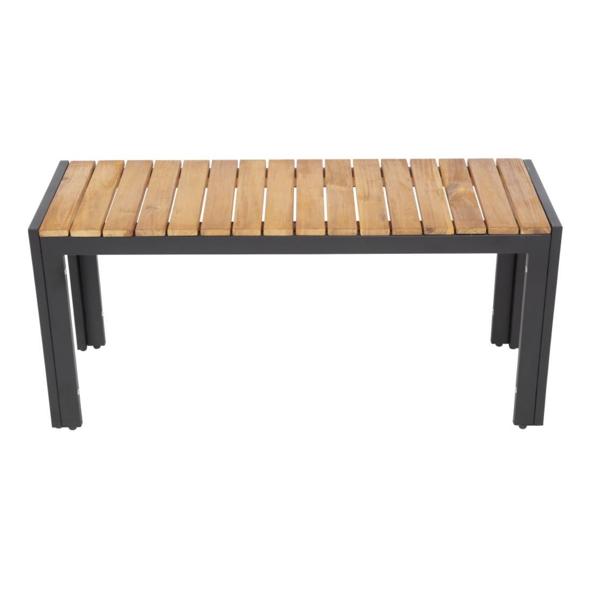 Picture of Bolero Rectangular Steel and Acacia Benches 1000mm (Pack of 2)
