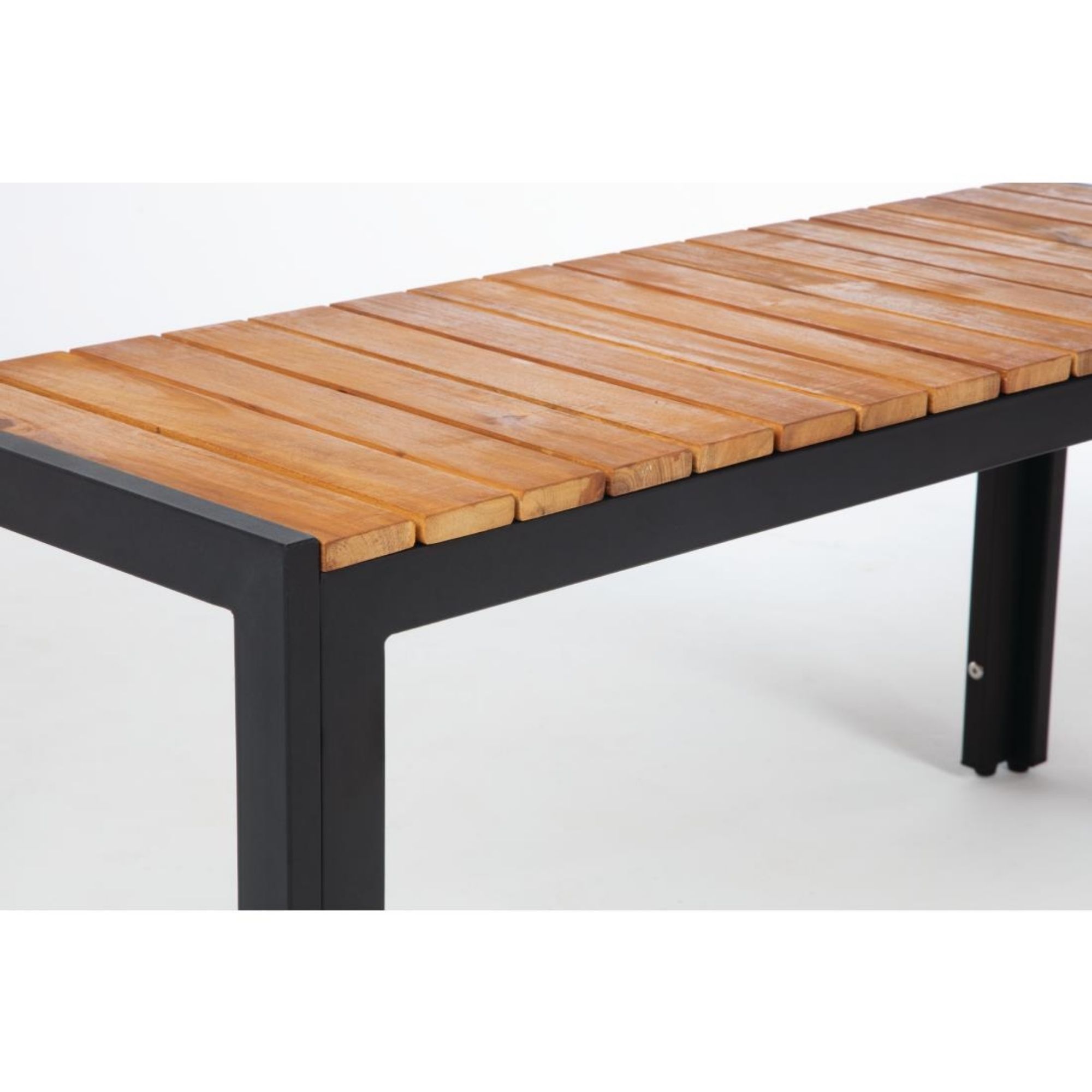 Picture of Bolero Rectangular Steel and Acacia Benches 1000mm (Pack of 2)