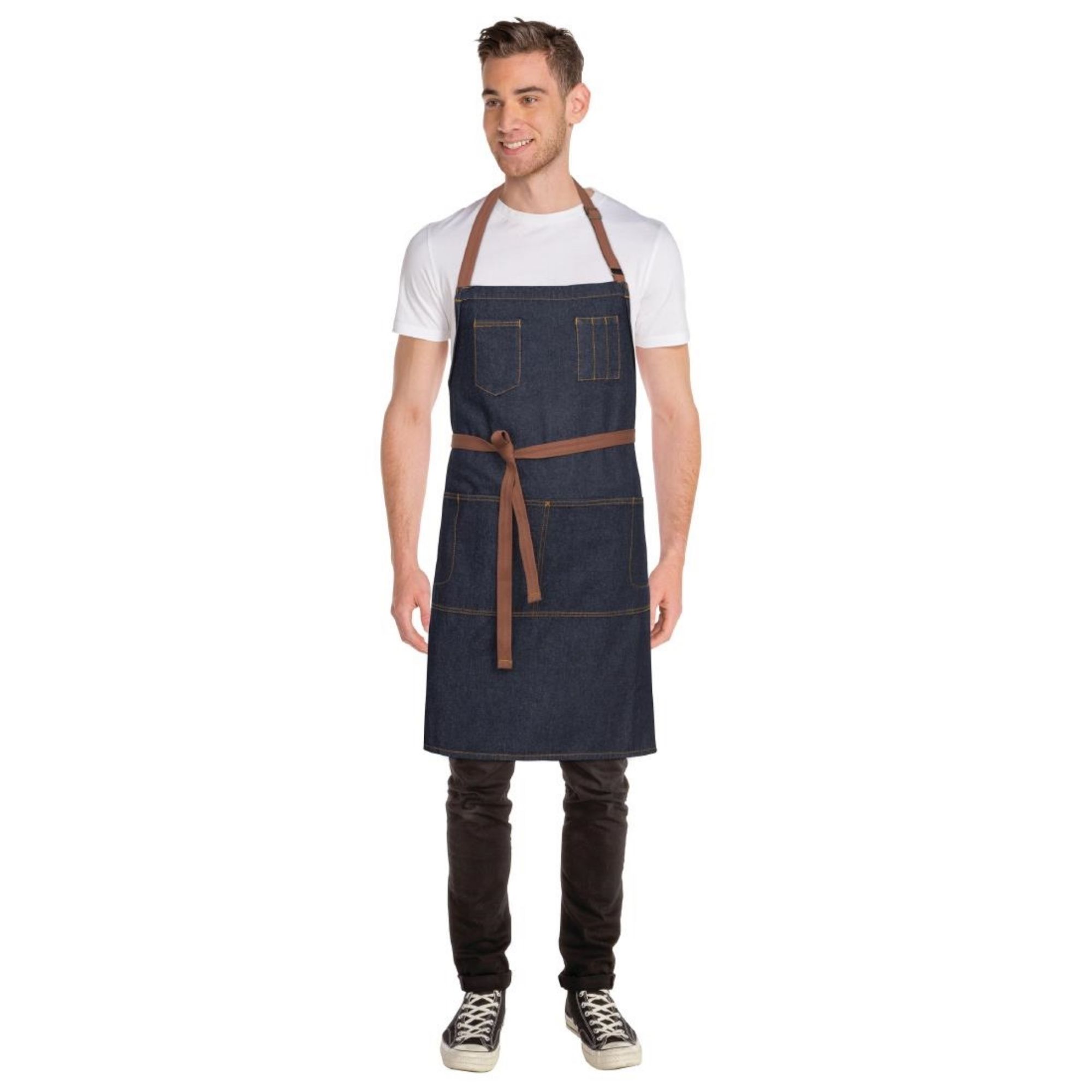 Picture of Chef Works Urban Memphis Bib Apron Indigo