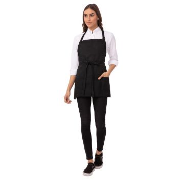 Picture of Chef Works Three Pocket Bib Apron Black