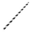 Picture of Utopia Biodegradable Paper Straws Black Stripes (Pack of 250) - DW196