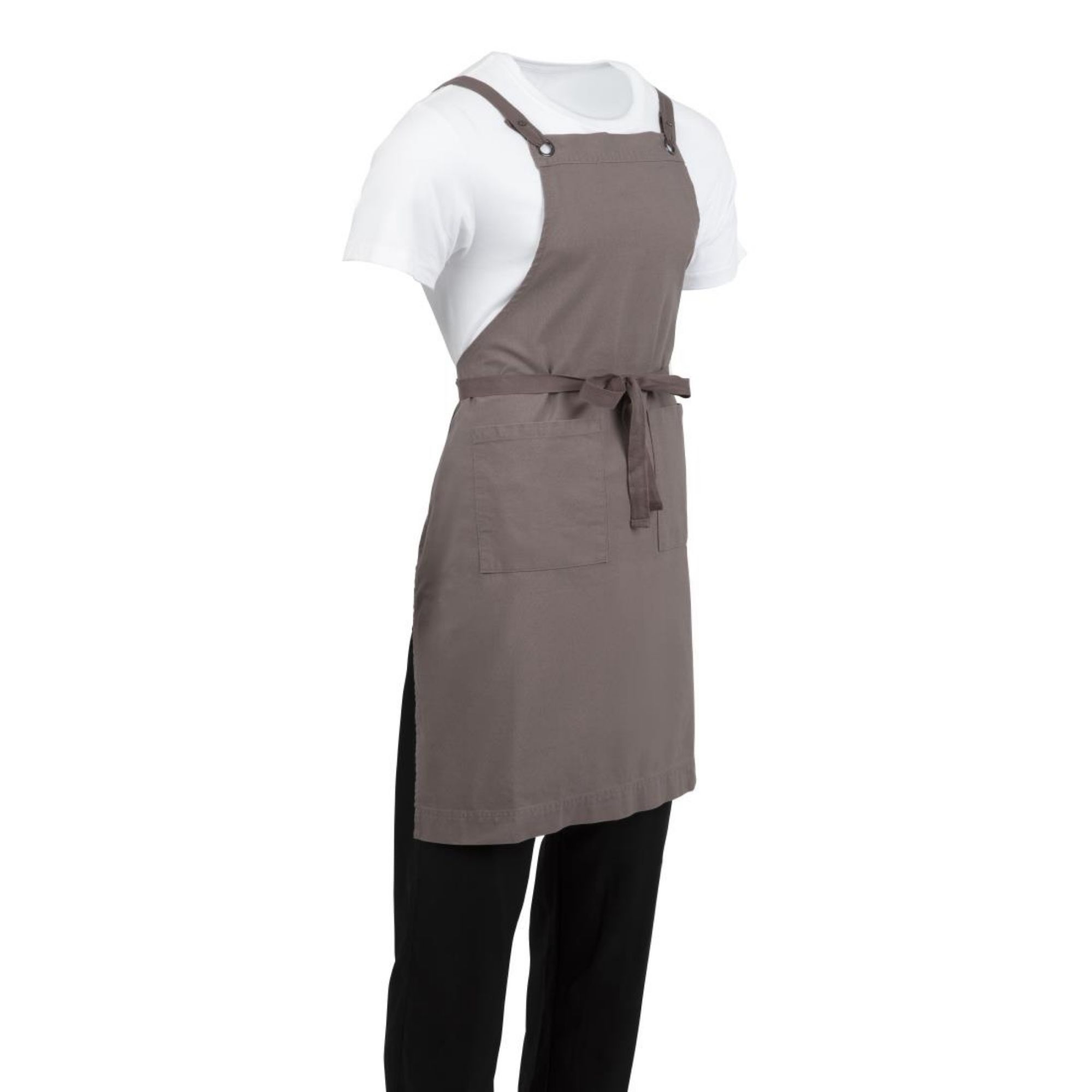 Picture of Southside Cotton Canvas Bib Apron Washed Grey