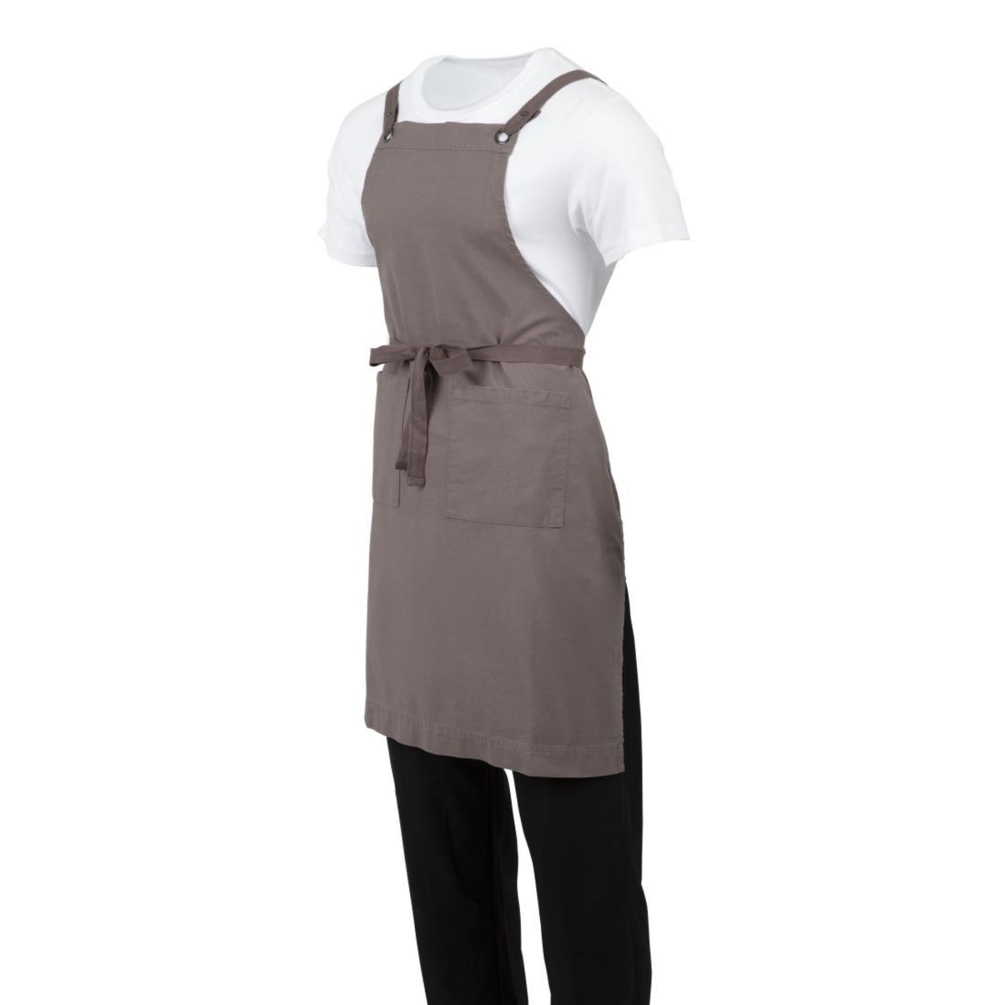 Picture of Southside Cotton Canvas Bib Apron Washed Grey