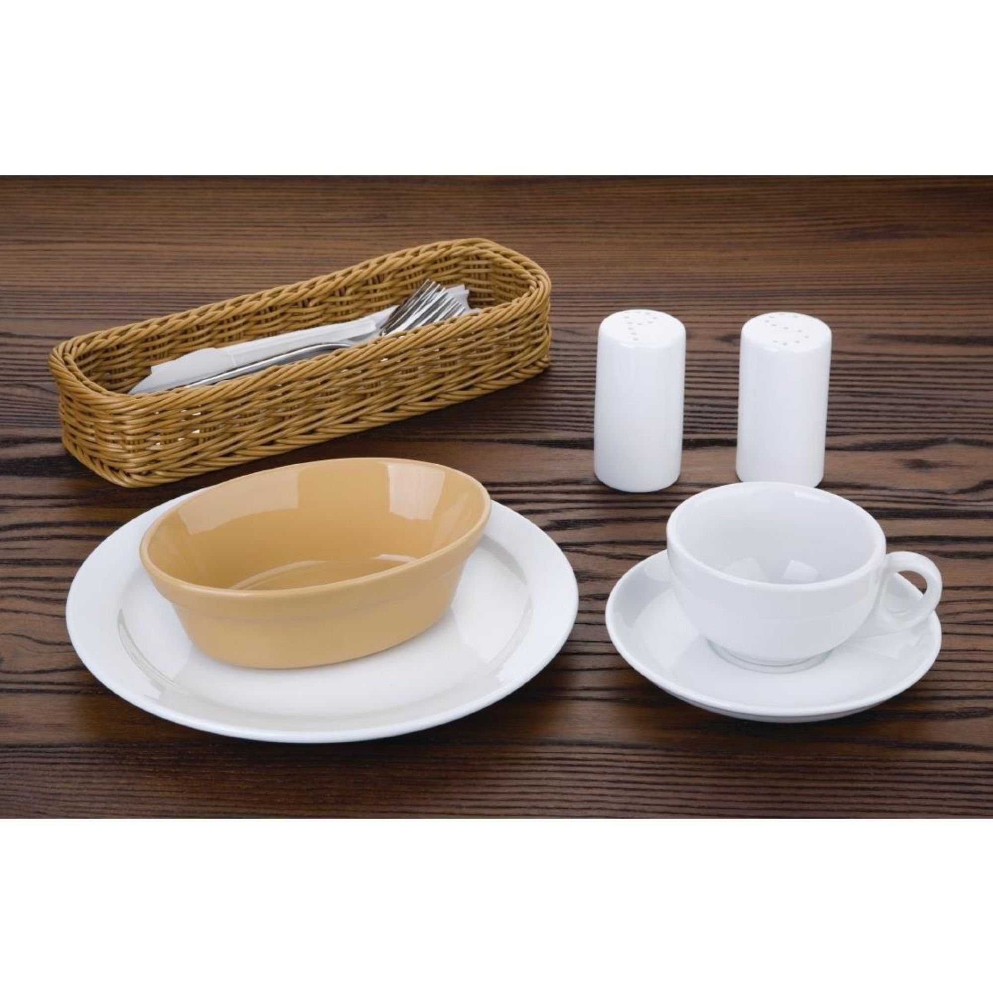 Picture of Olympia Stoneware Oval Pie Bowls 161 x 116mm (Pack of 6)