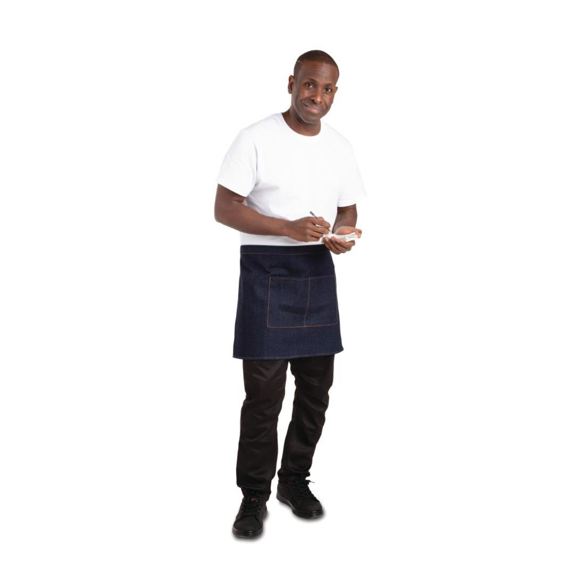 Picture of Southside Waist Apron Denim Blue Tan Ties