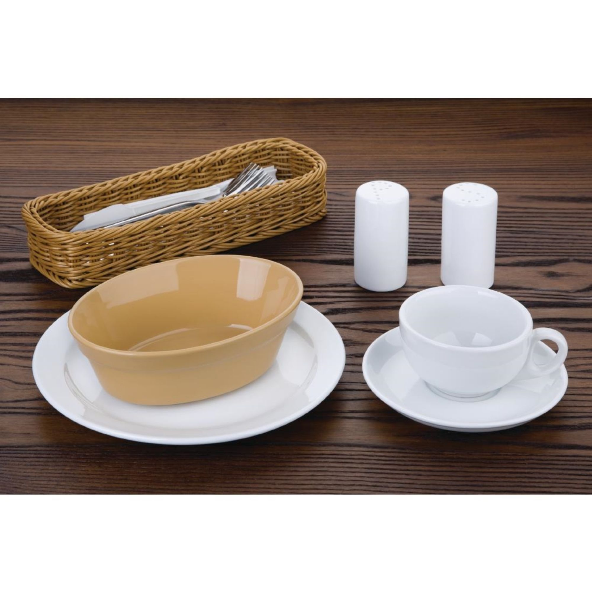 Picture of Olympia Stoneware Oval Pie Bowls 180 x 133mm (Pack of 6)