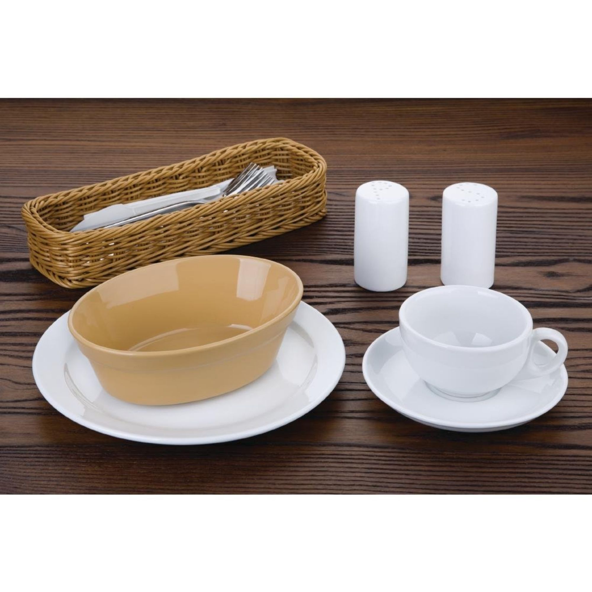 Picture of Olympia Stoneware Oval Pie Bowls 180 x 133mm (Pack of 6)