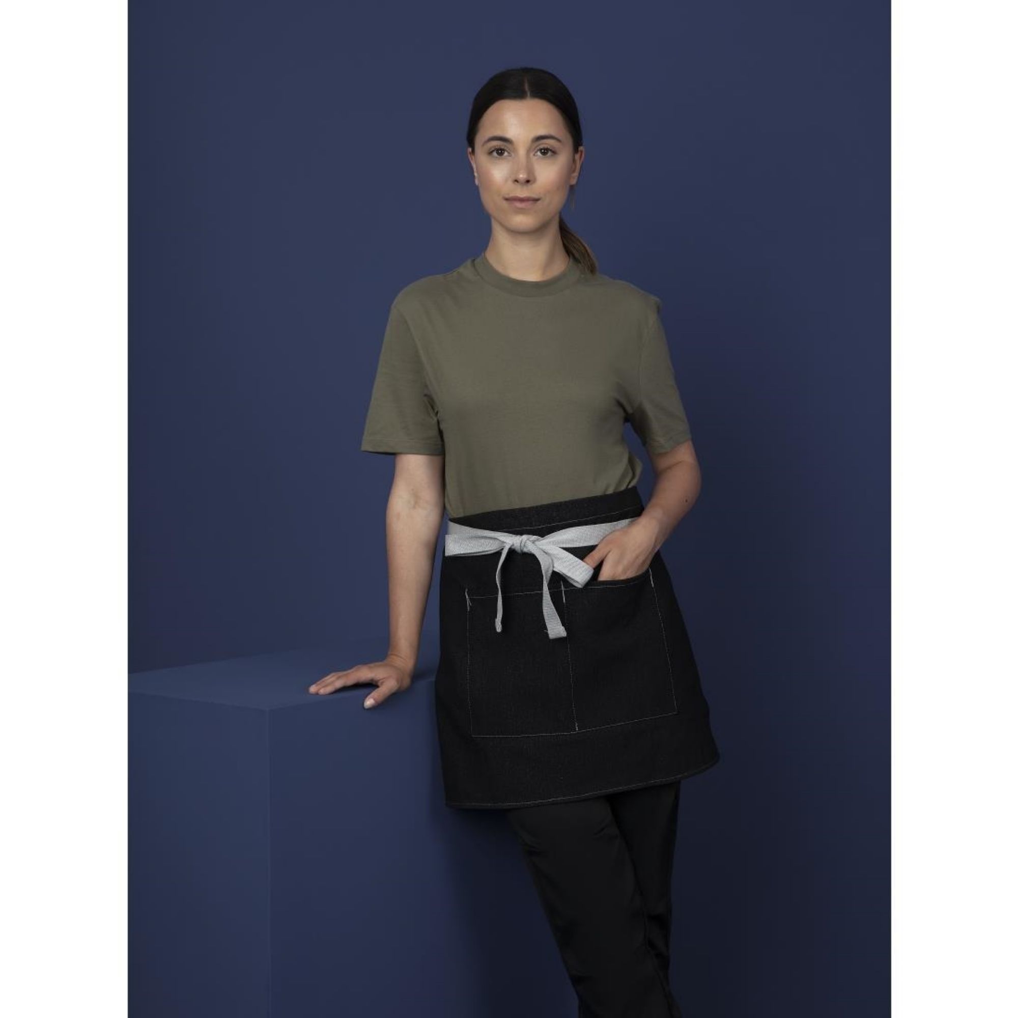 Picture of Southside Waist Apron Denim Black 760mm