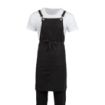 Picture of Southside Linen Blend Bib Apron Black - BB691