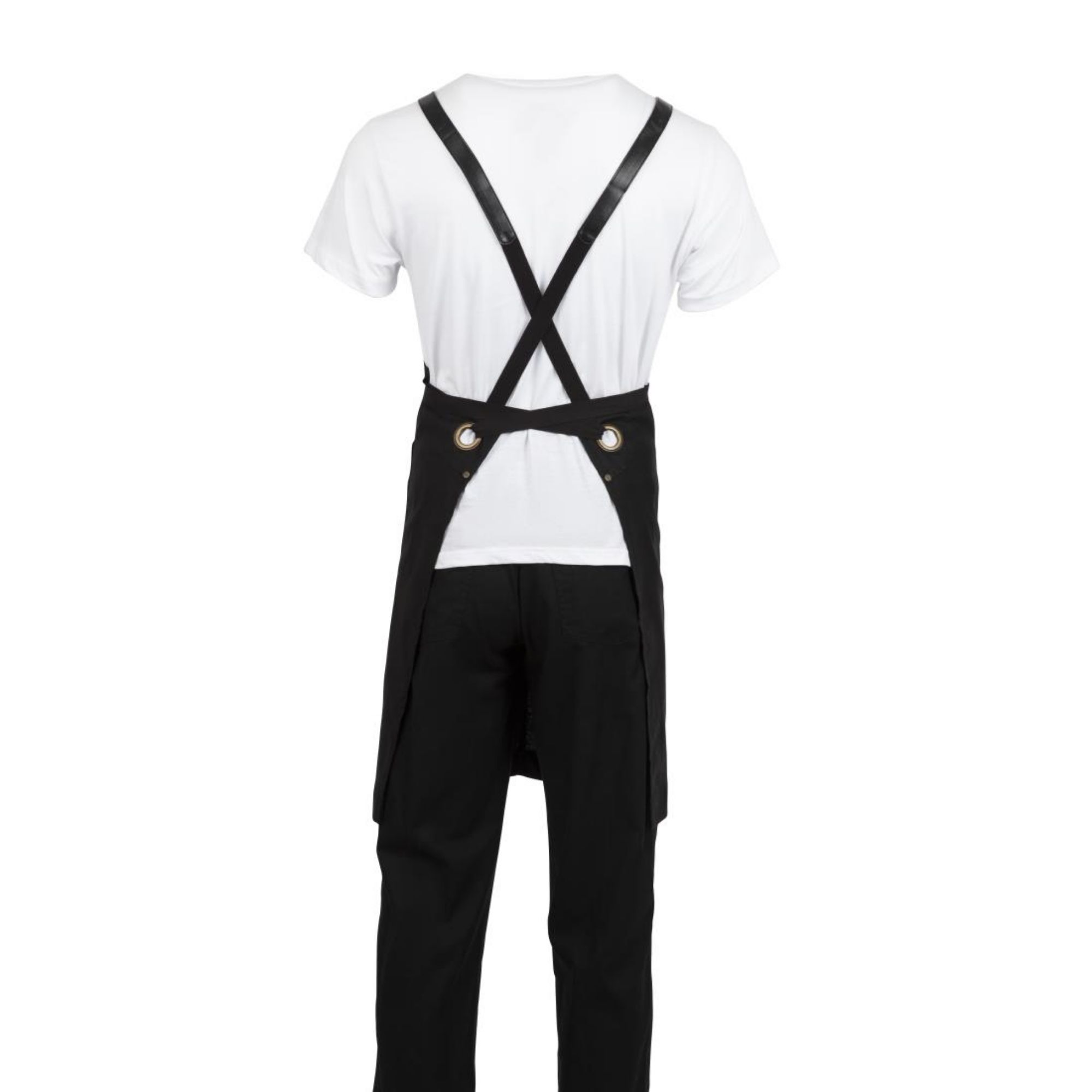 Picture of Southside Linen Blend Bib Apron Black
