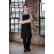Picture of Southside Linen Blend Bib Apron Black - BB691