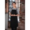 Picture of Southside Linen Blend Bib Apron Black - BB691