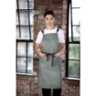 Picture of Southside Linen Blend Bib Apron Forest Green - BB690