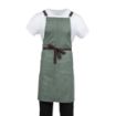 Picture of Southside Linen Blend Bib Apron Forest Green - BB690