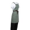 Picture of Southside Linen Blend Bib Apron Forest Green - BB690