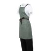 Picture of Southside Linen Blend Bib Apron Forest Green - BB690