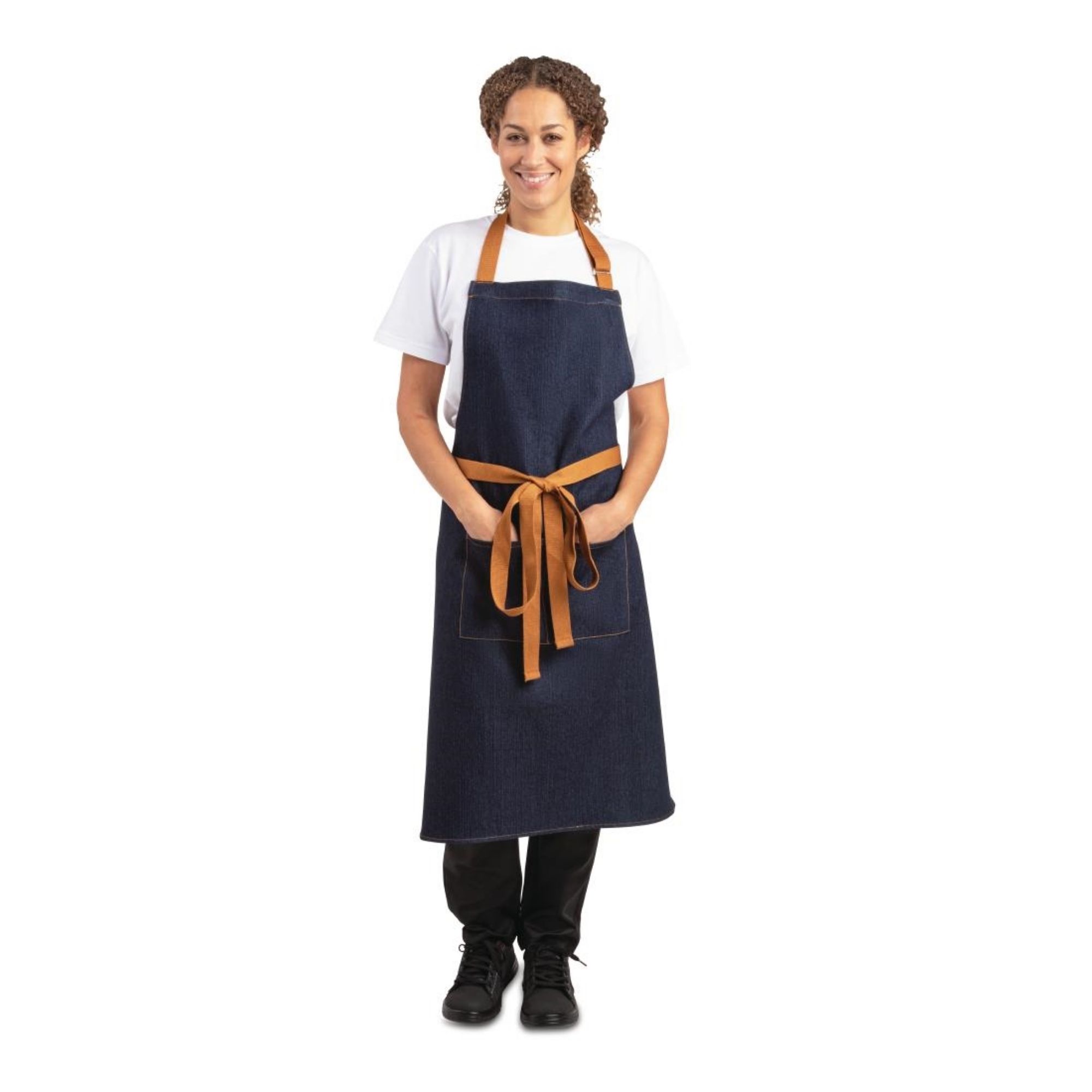 Picture of Southside Bistro Apron Denim-Blue With Tan Ties