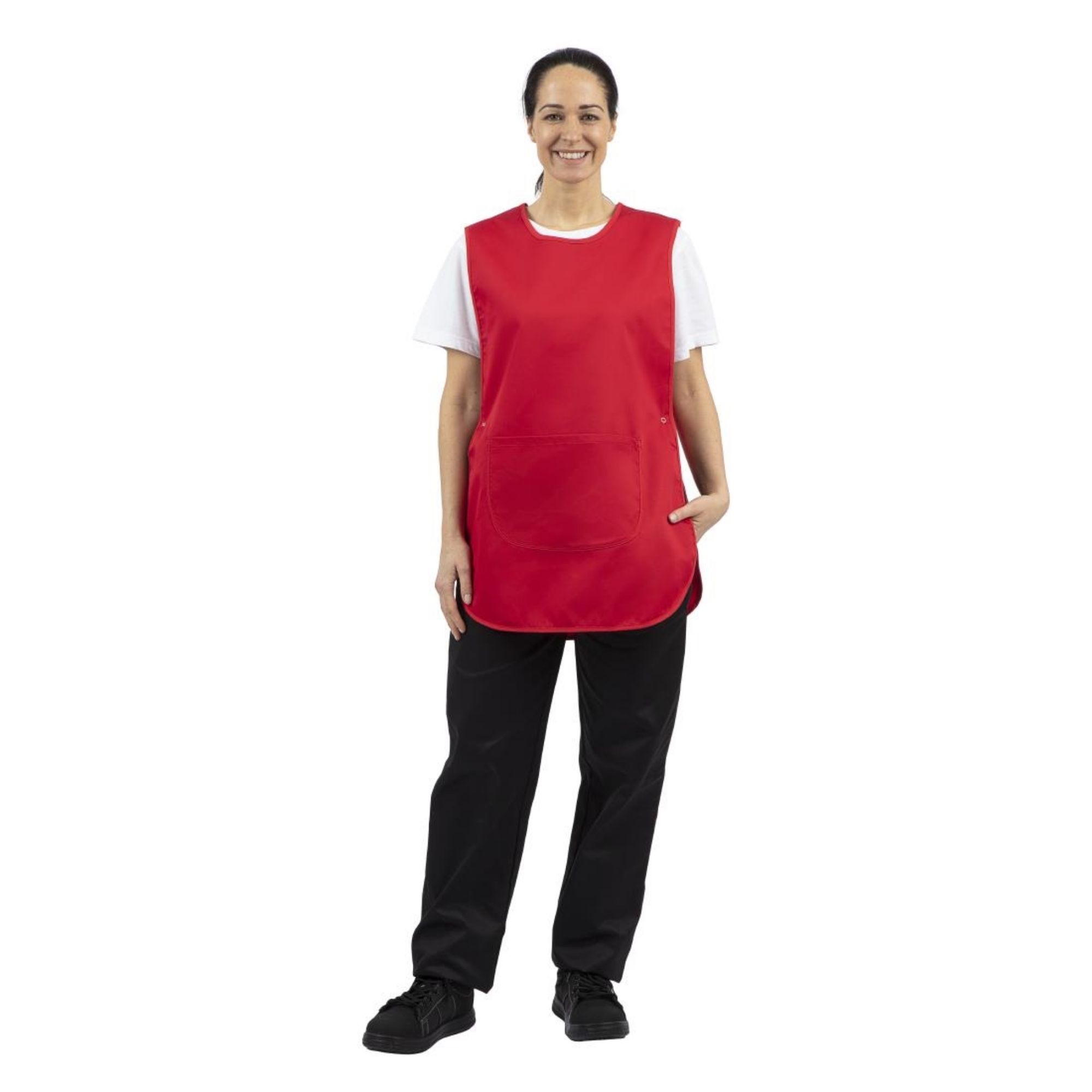 Picture of Whites Tabard With Pocket Red - B042