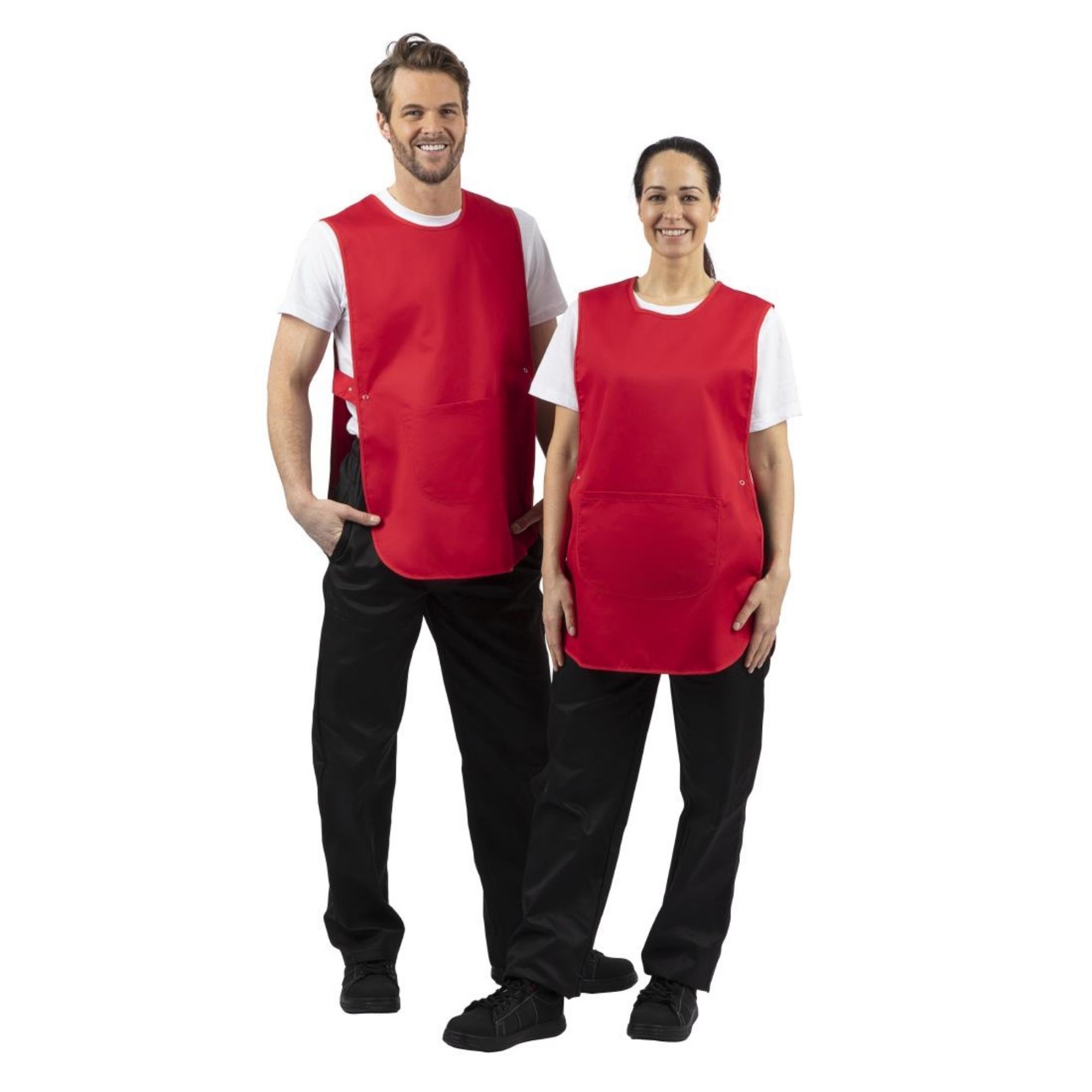 Picture of Whites Tabard With Pocket Red