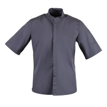 Picture of Southside Band Collar Chefs Jacket Charcoal Size M