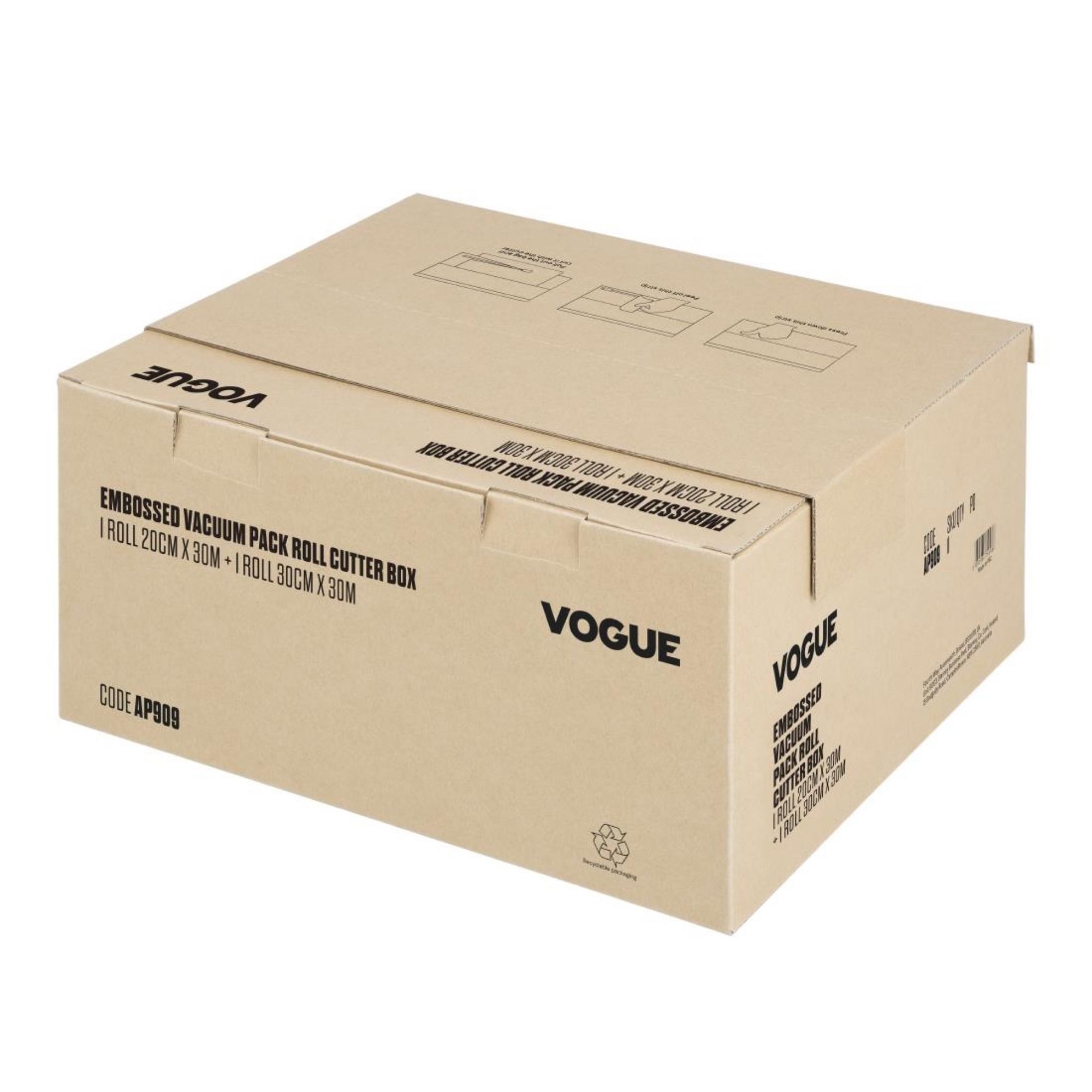 Picture of Vogue Vacuum Pack Roll with Cutter Box (Embossed) 200mm & 300mm Twin Pack