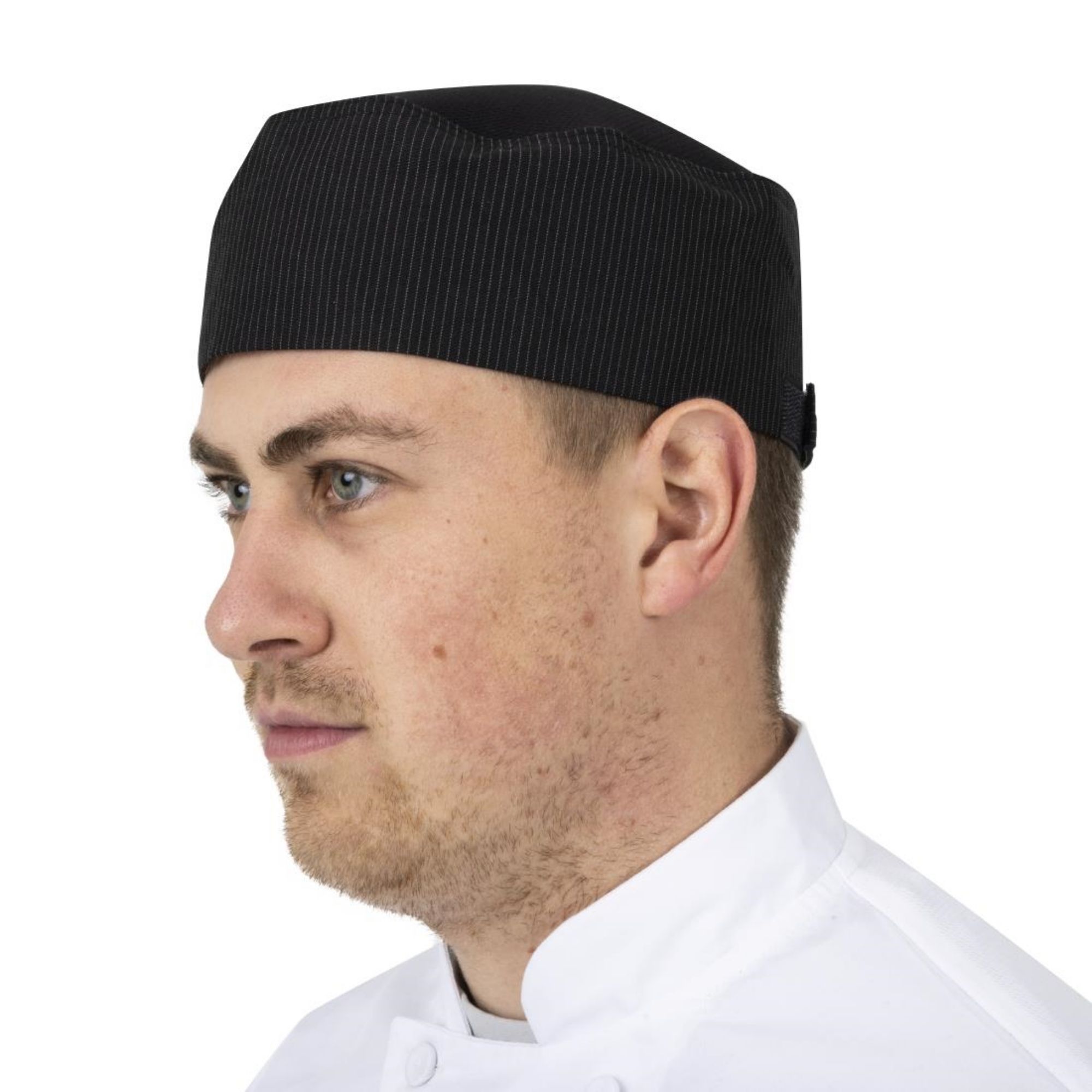 Picture of Chef Works Cool Vent Pinstripe Beanie Hat