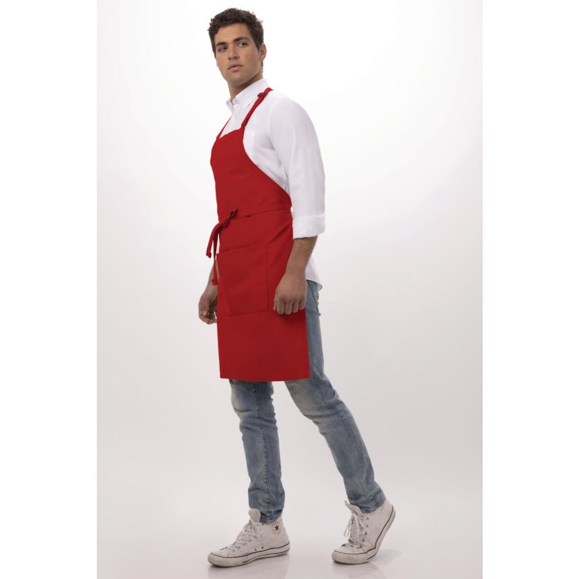 Picture of Chef Works Bib Apron Red