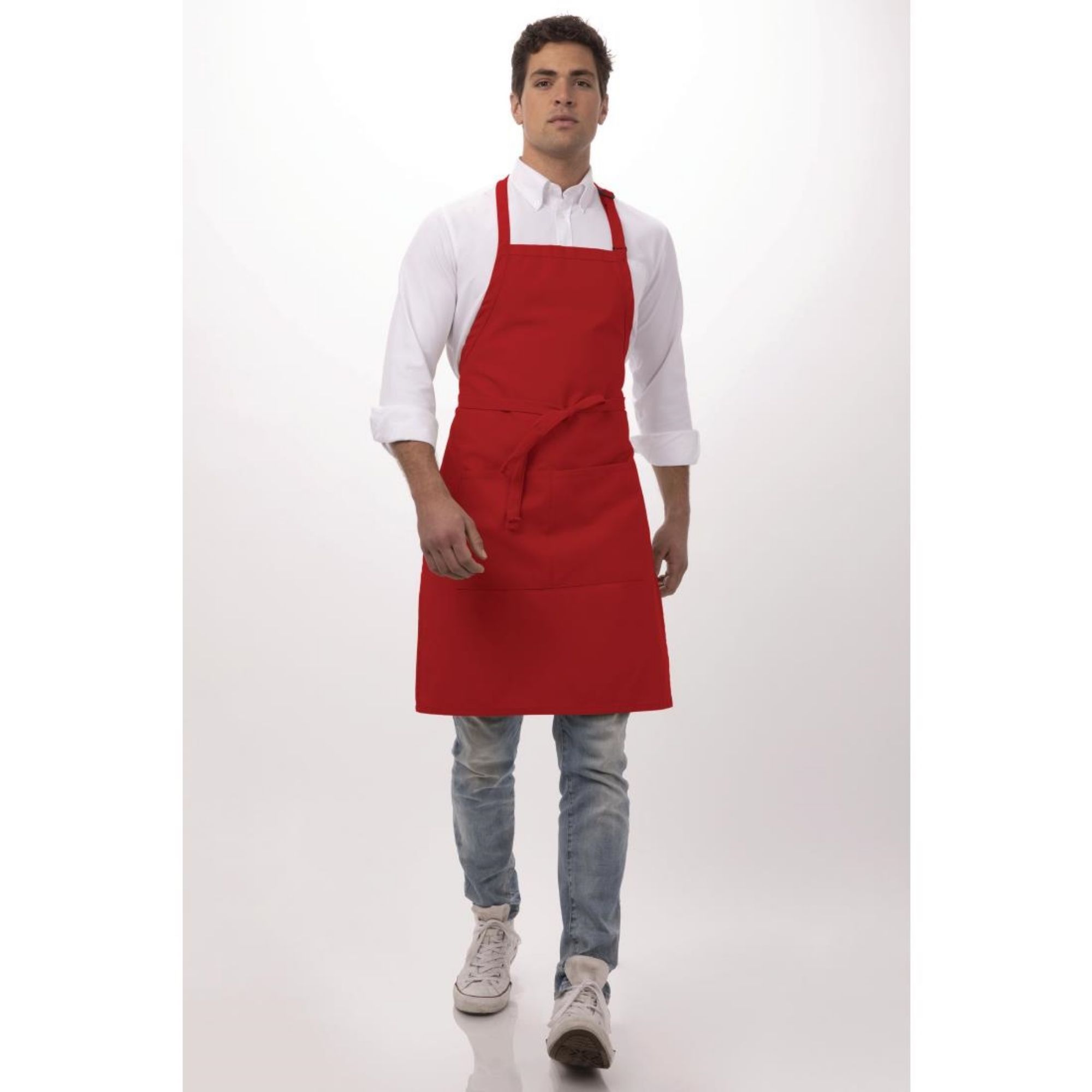 Picture of Chef Works Bib Apron Red