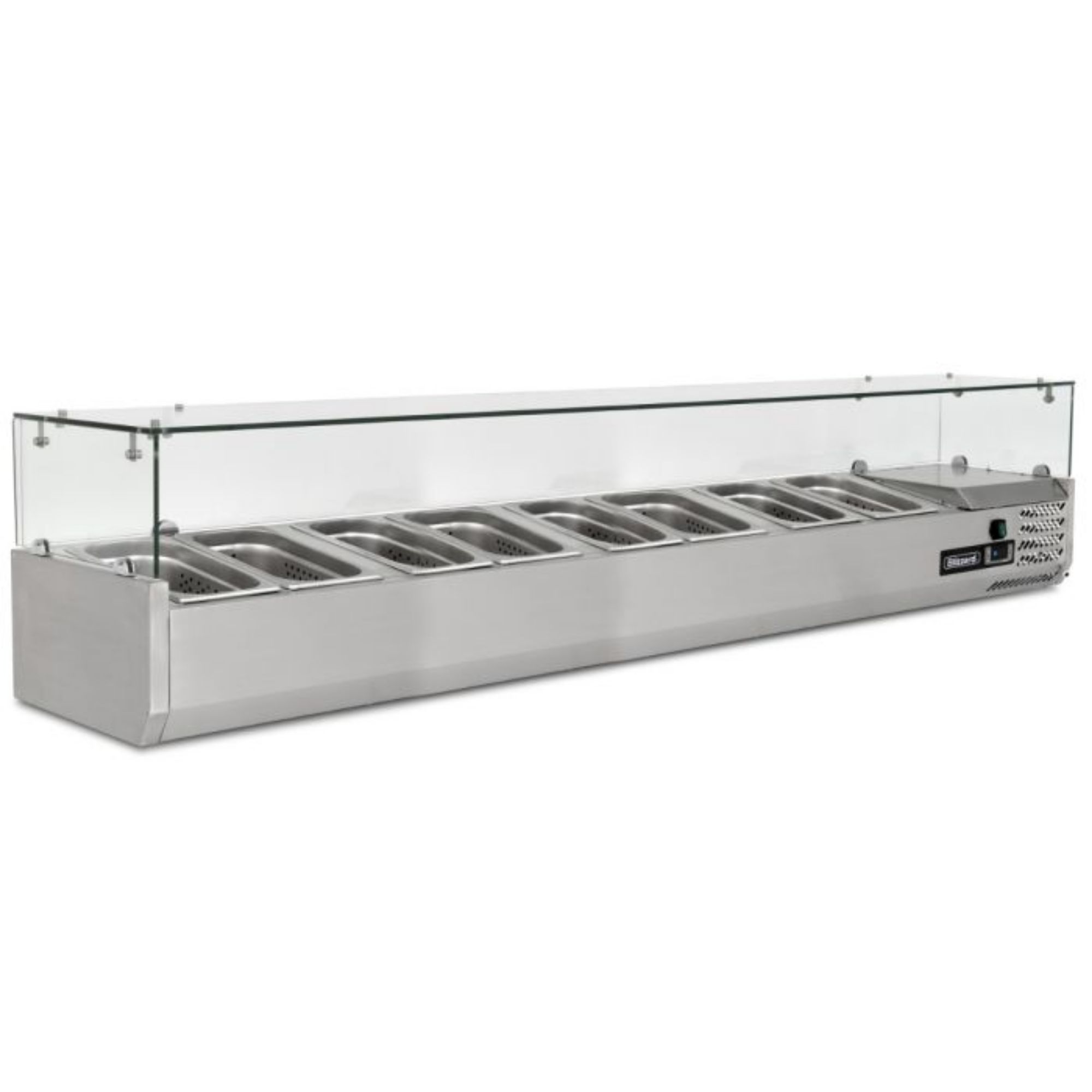 Picture of BLIZZARD 1/4 Gastronorm Prep Top with Glass Cover 2000MM(W) - TOP2000-14CR