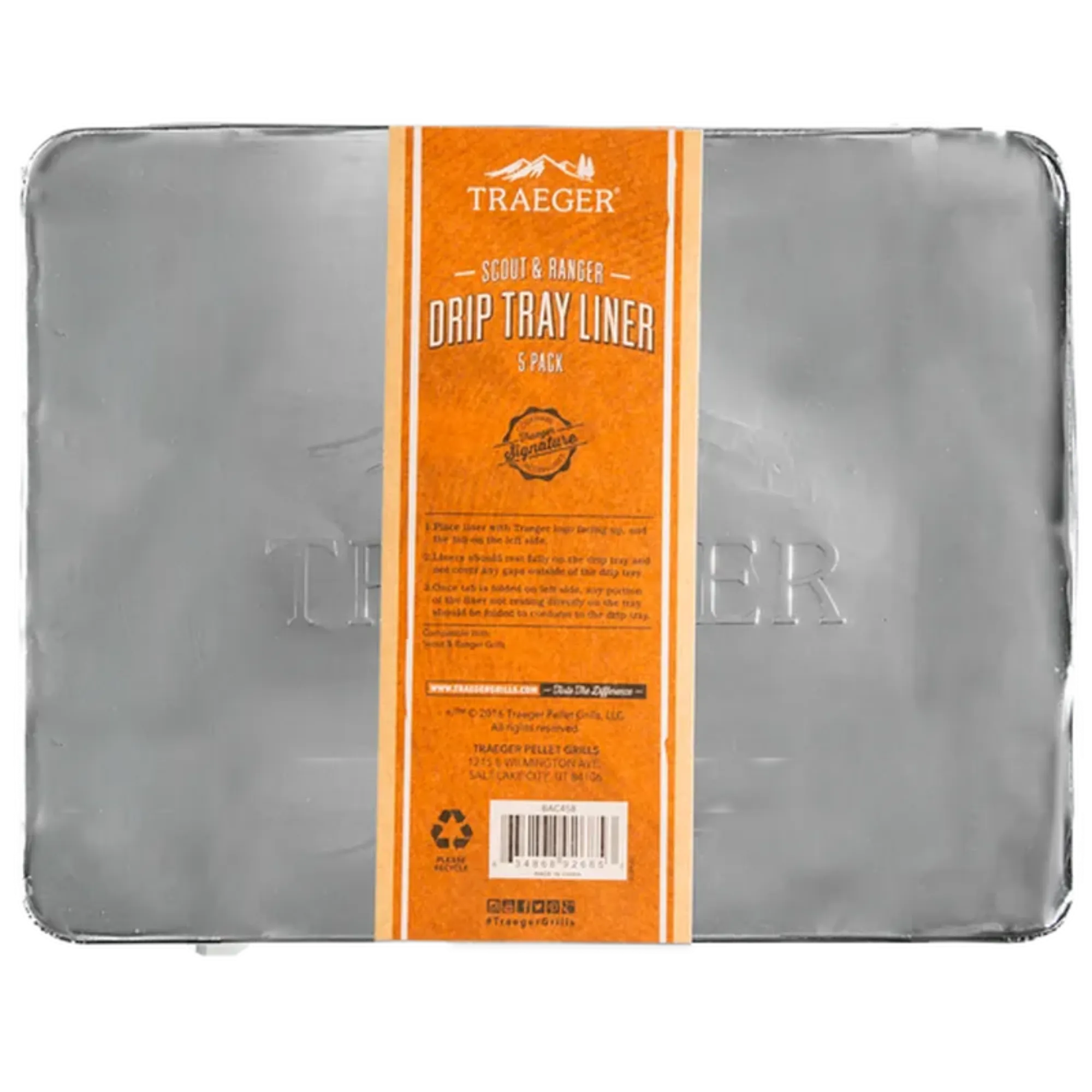 Picture of Traeger Drip Tray Liner - 5 Pack - Ranger - BAC571
