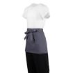 Picture of Whites Short Bistro Apron Charcoal - B157