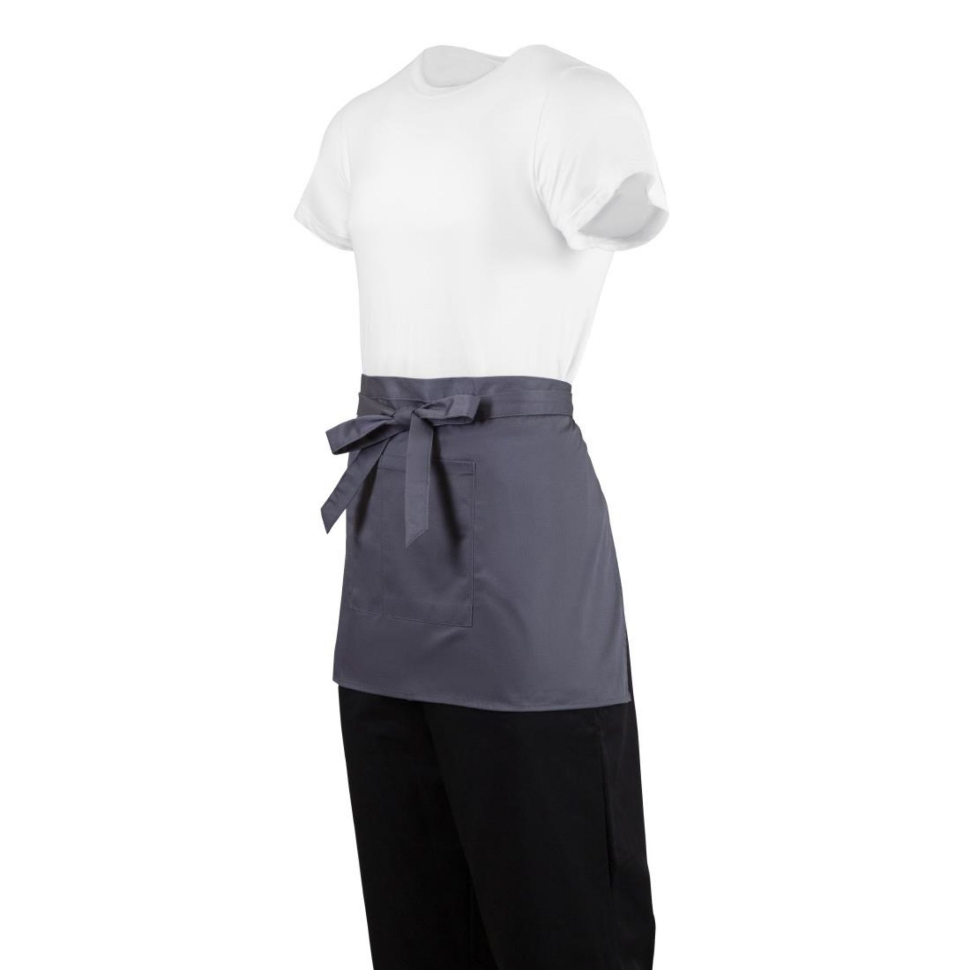 Picture of Whites Short Bistro Apron Charcoal