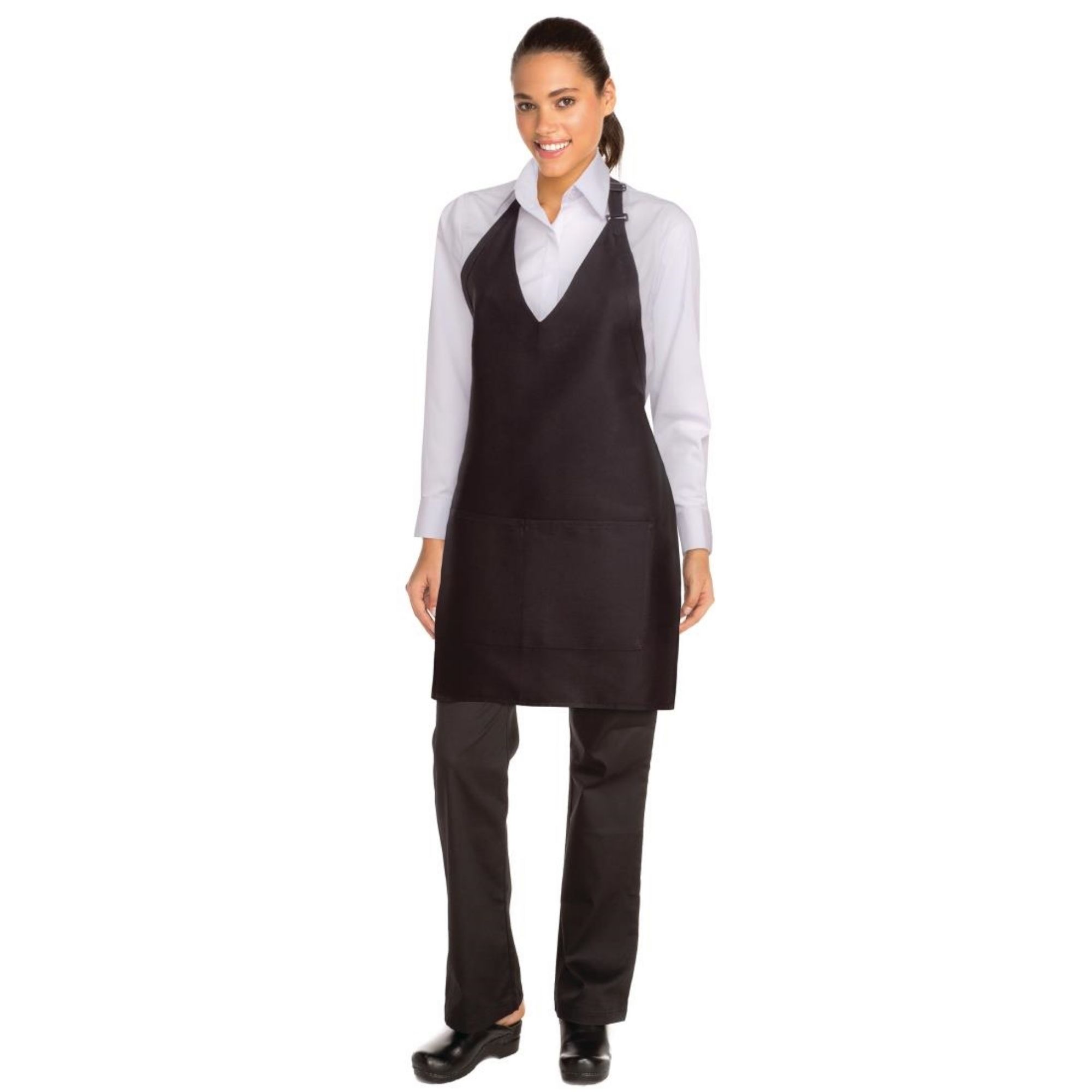 Picture of Chef Works Tuxedo Bib Apron Black