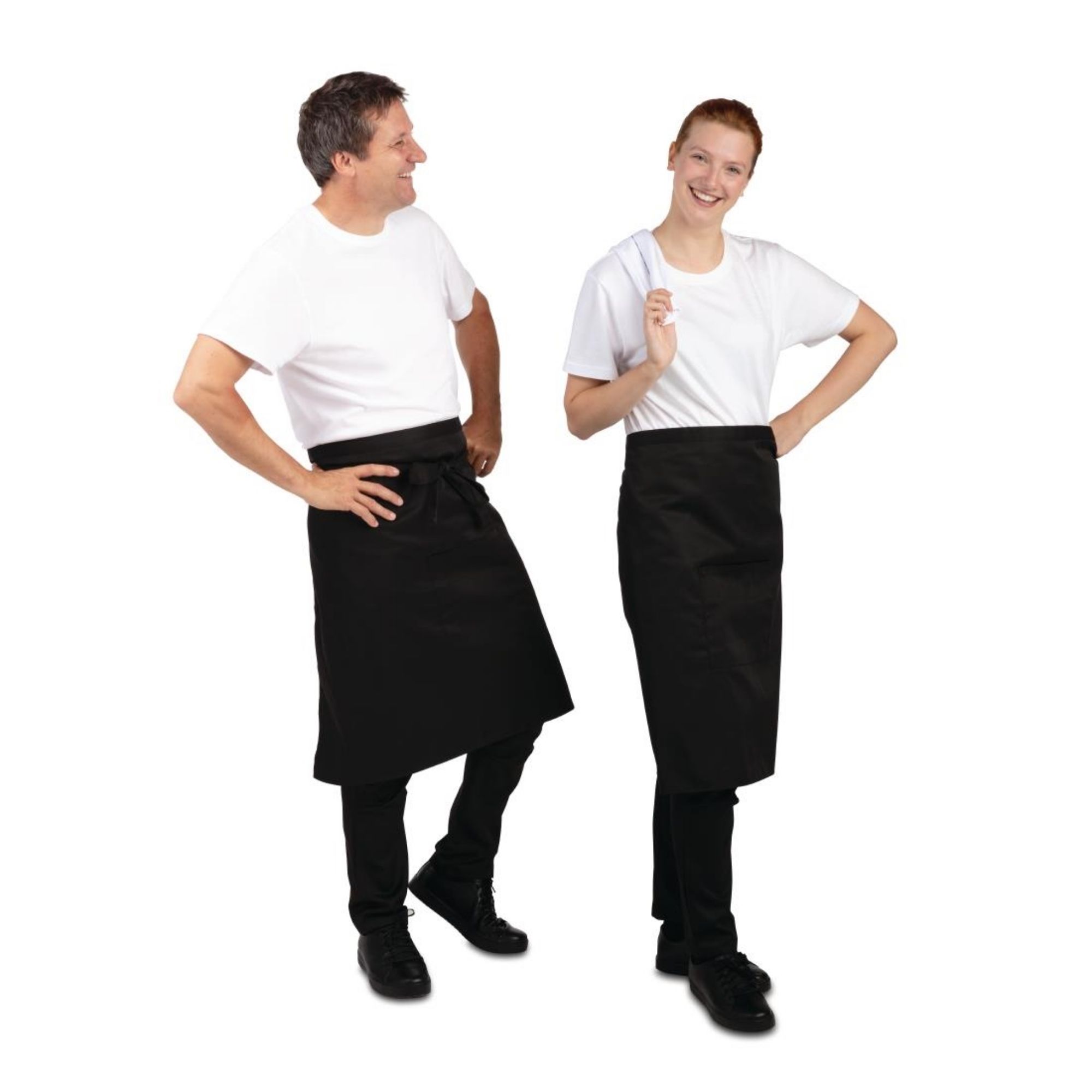 Picture of Regular Bistro Apron Black With Pocket
