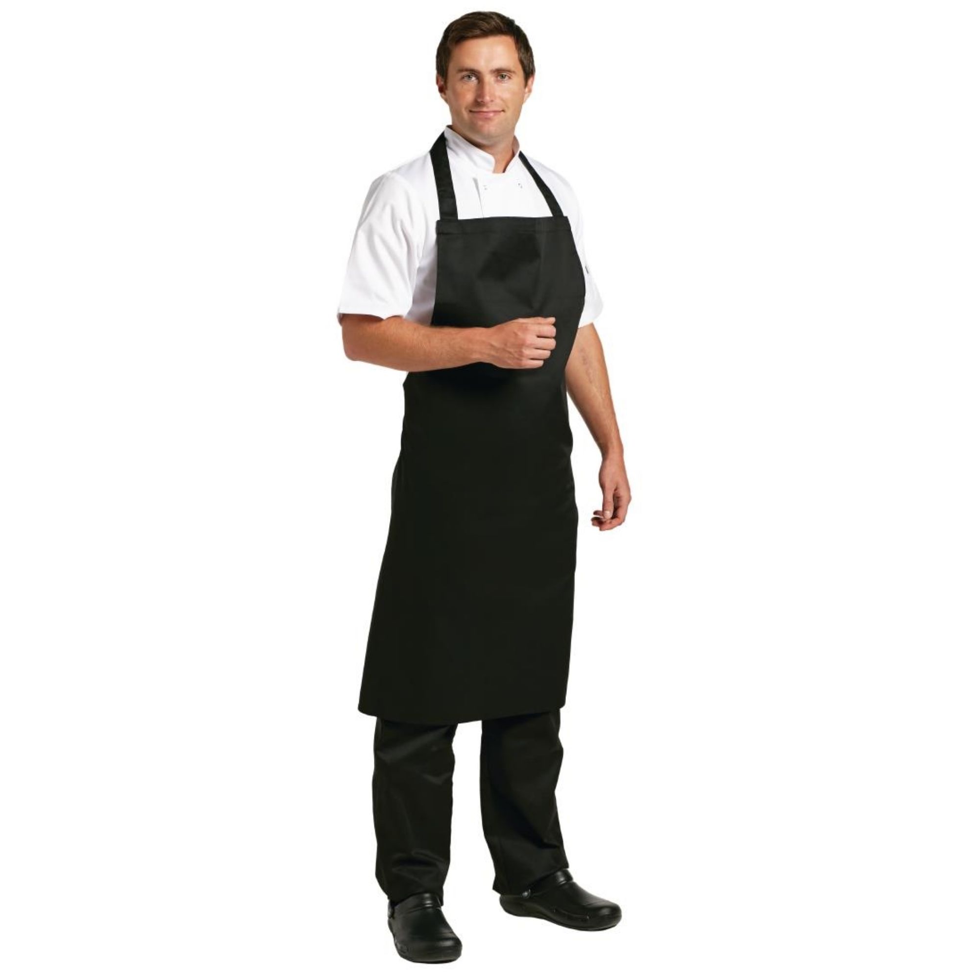 Picture of Whites Polycotton Bib Apron Black XL