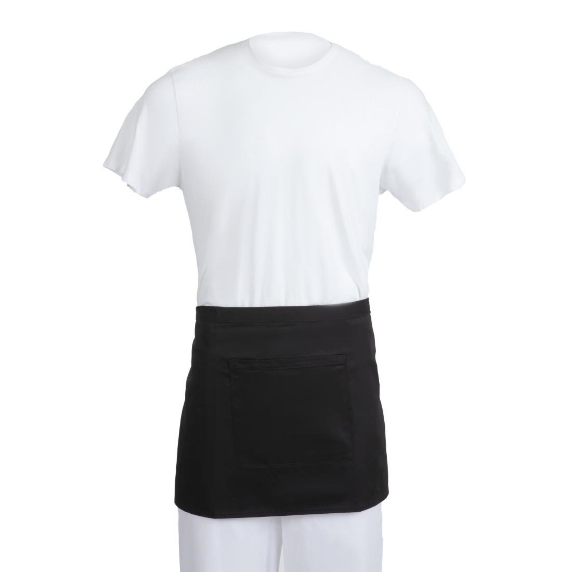 Picture of Whites Short Bistro Apron Black - B131