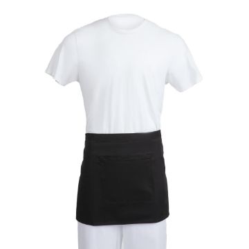 Picture of Whites Short Bistro Apron Black