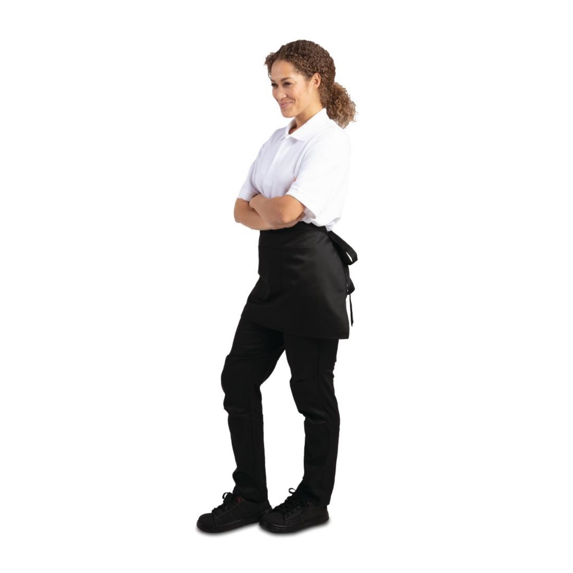Picture of Whites Short Bistro Apron Black