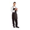 Picture of Chef Works Two Patch Pocket Bib Apron Black - B780