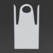 Picture of Disposable Polythene Bib Aprons White (Pack of 100) - A310