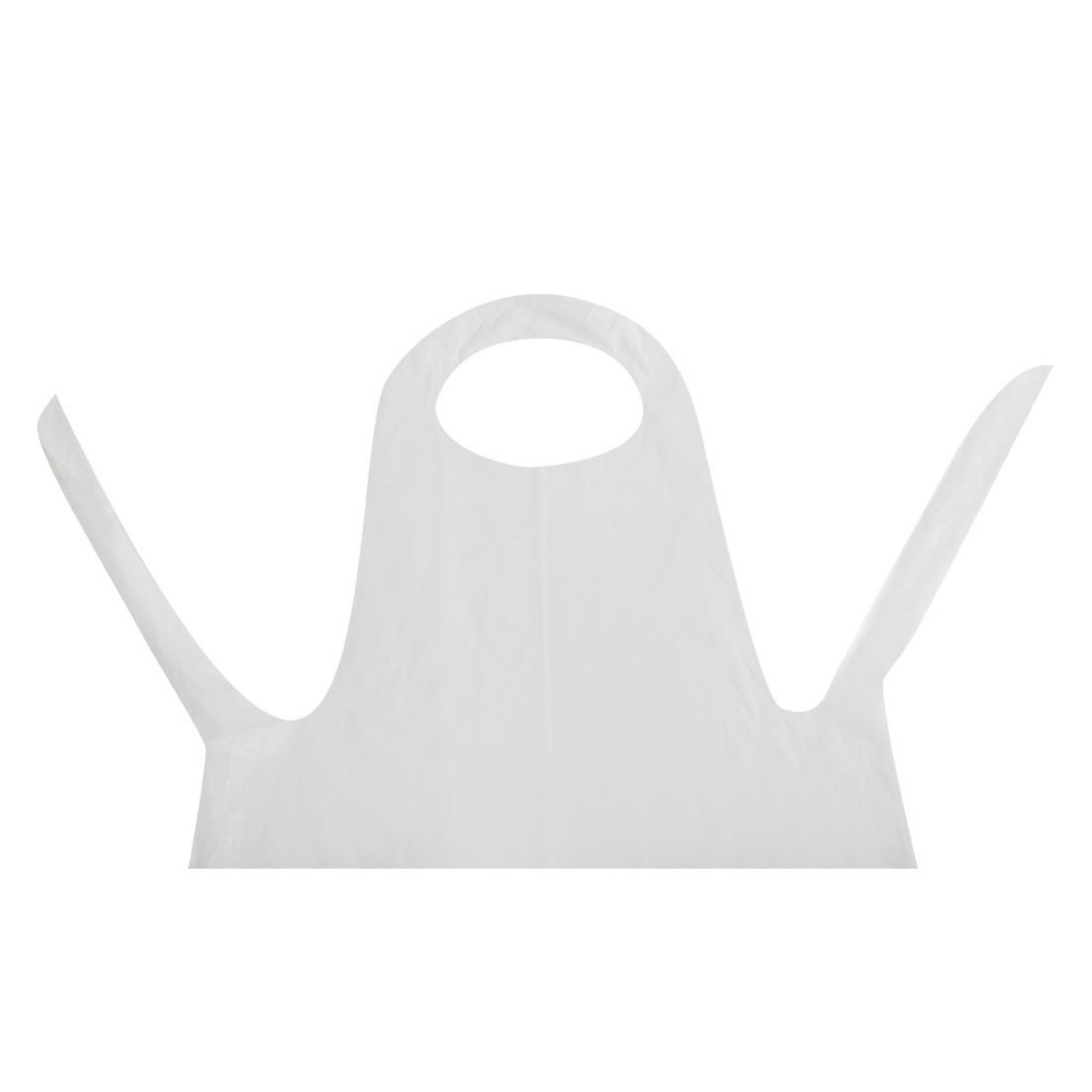 Picture of Disposable Polythene Bib Aprons White (Pack of 100)