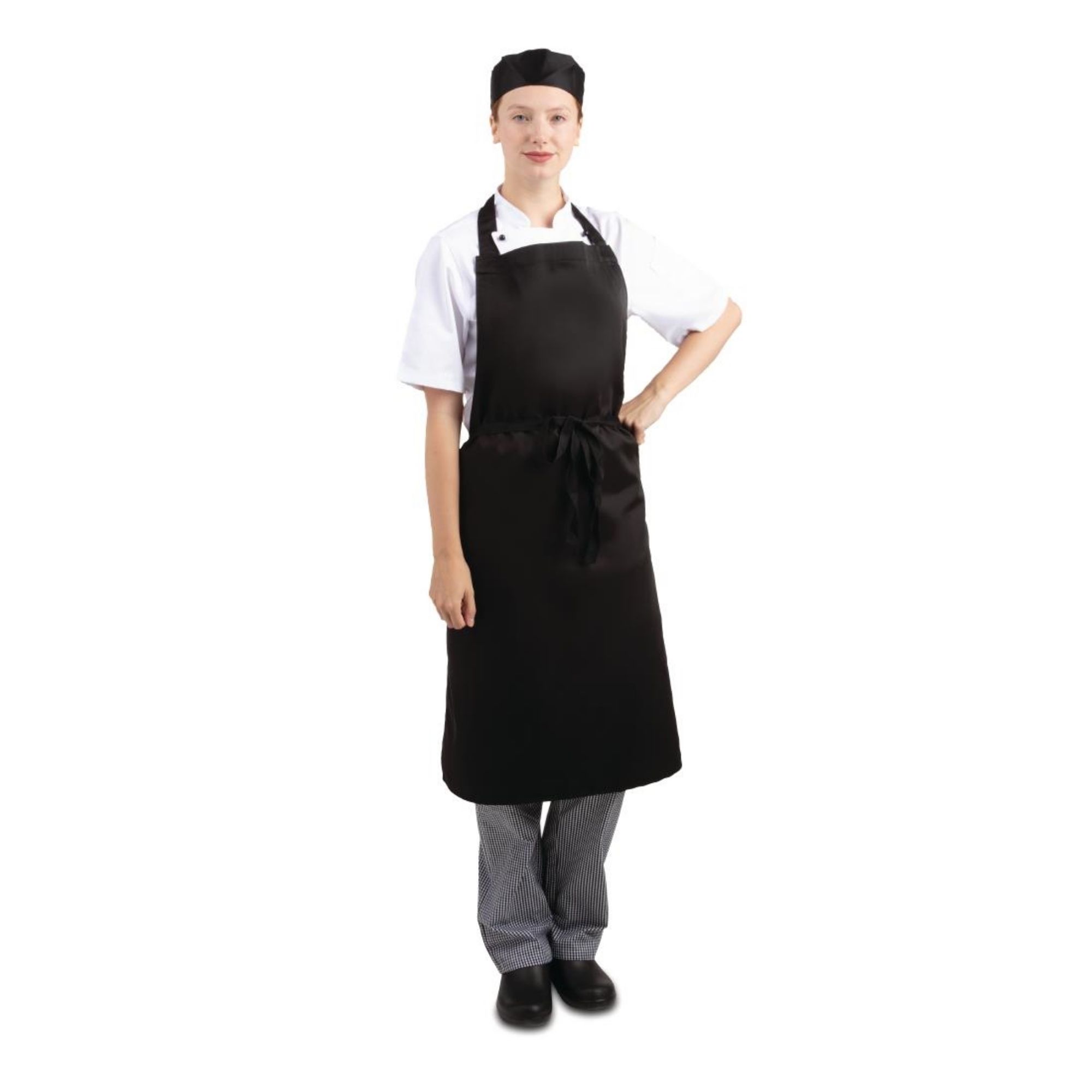 Picture of Whites Bib Apron Polycotton Black