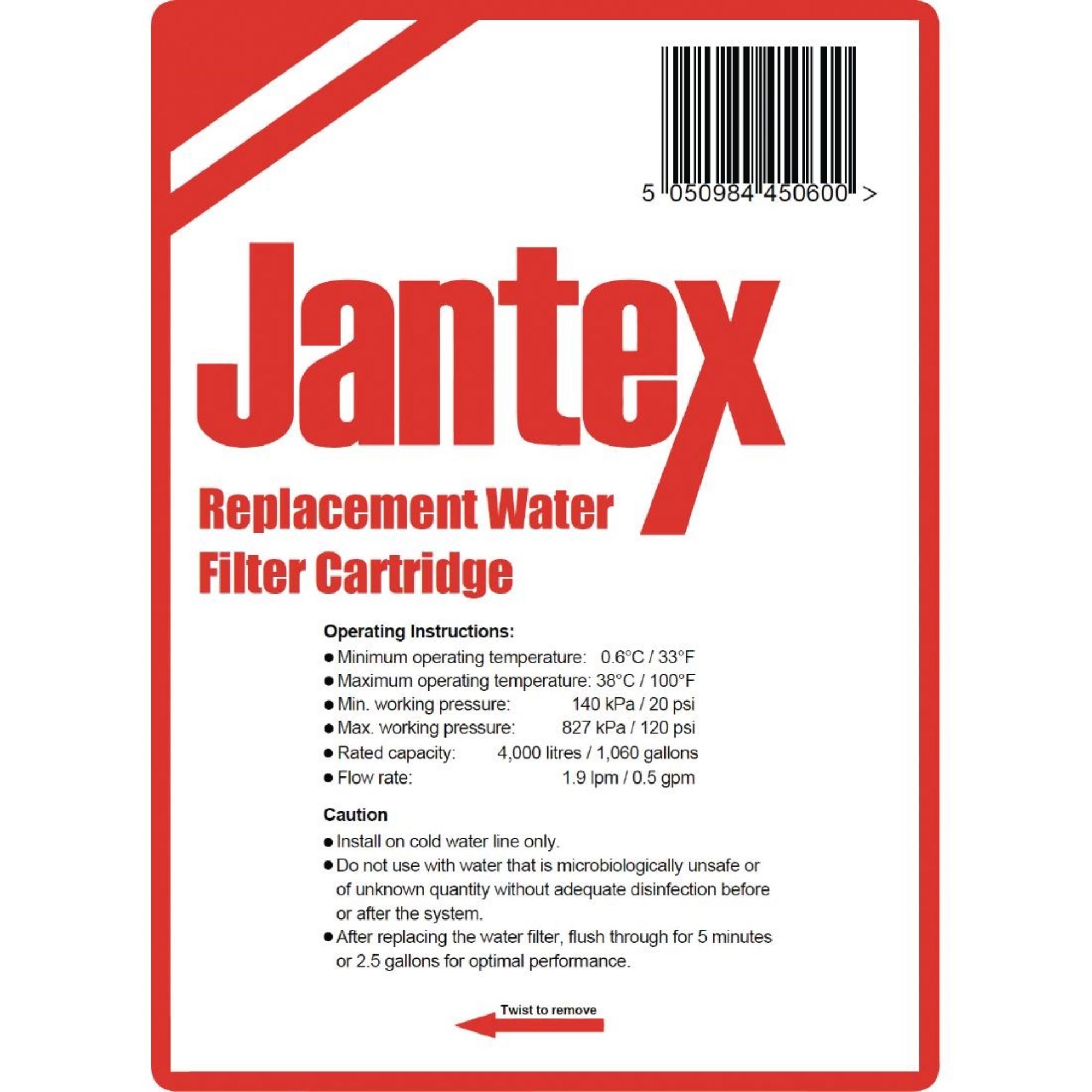 Picture of Jantex Water Filter Cartridge for Buffalo Water Boiler