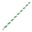 Picture of Fiesta Compostable Paper Straws Green Stripes (Pack of 250) - DE928