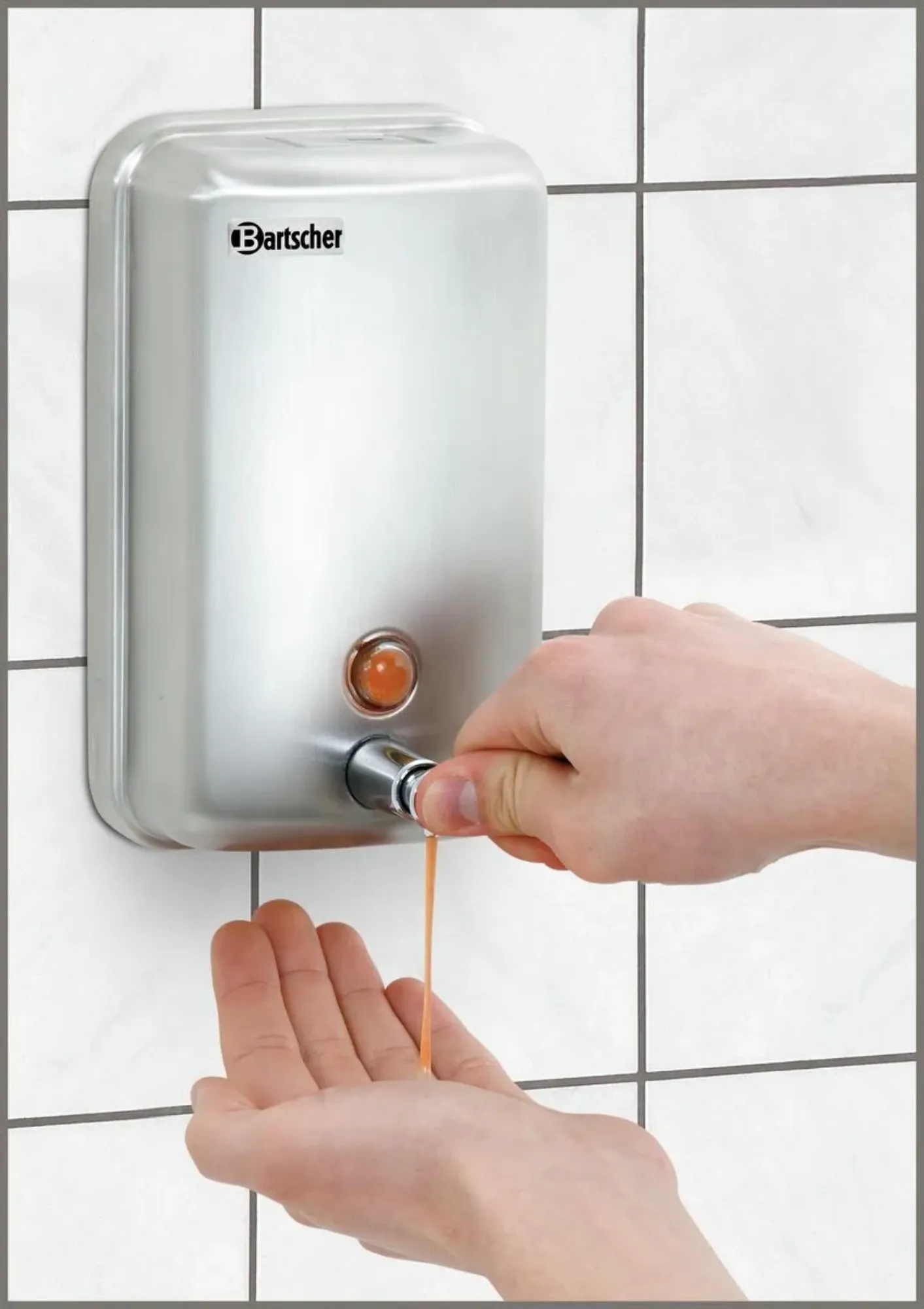 Picture of Bartscher Soap dispenser, wall-mounting,SS,1L