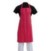 Picture of Whites Bib Apron Red And White Stripe - A532