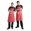 Picture of Whites Bib Apron Red And White Stripe - A532