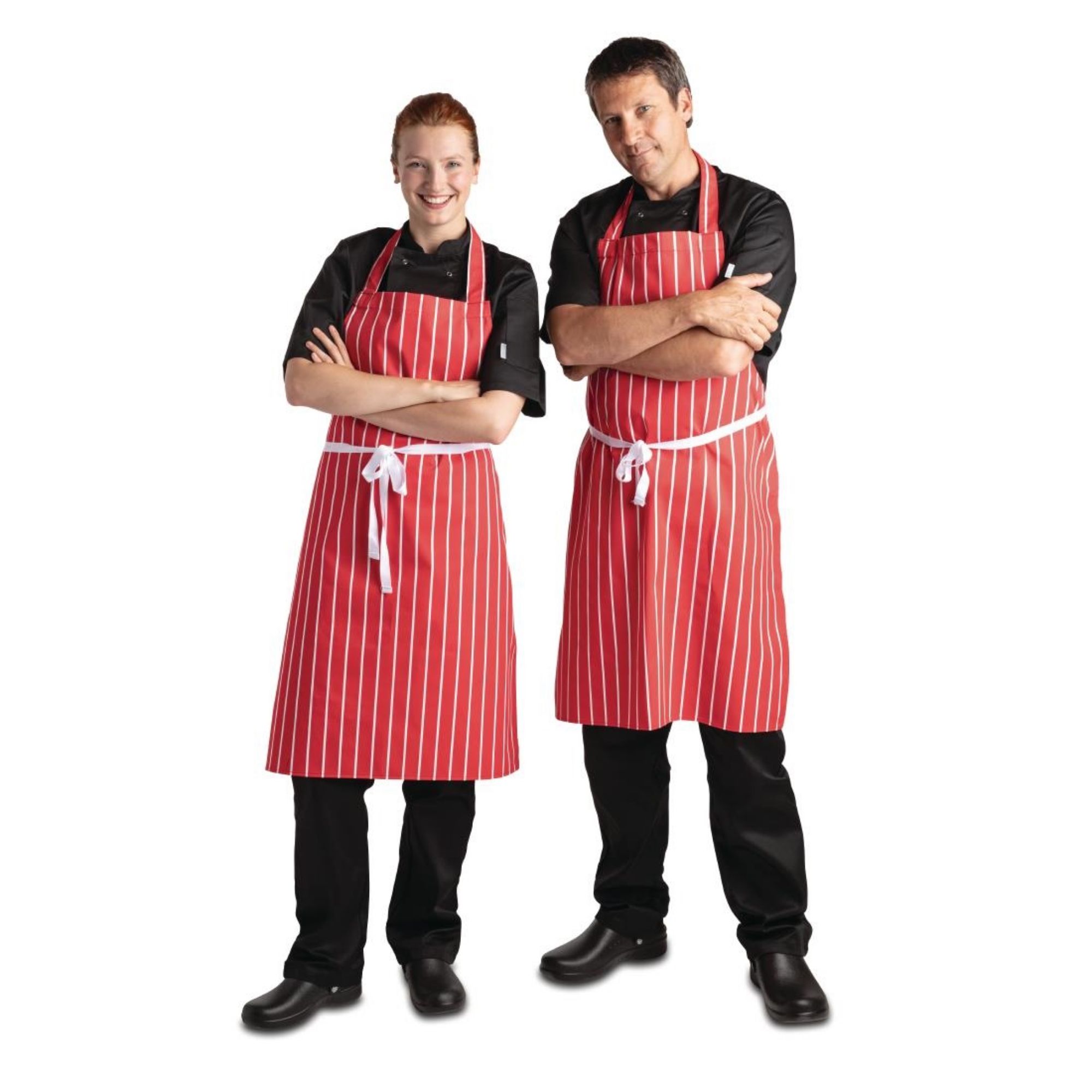 Picture of Whites Bib Apron Red And White Stripe